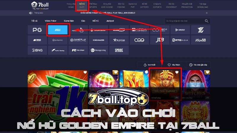 Cách vào chơi Nổ hũ Golden Empire